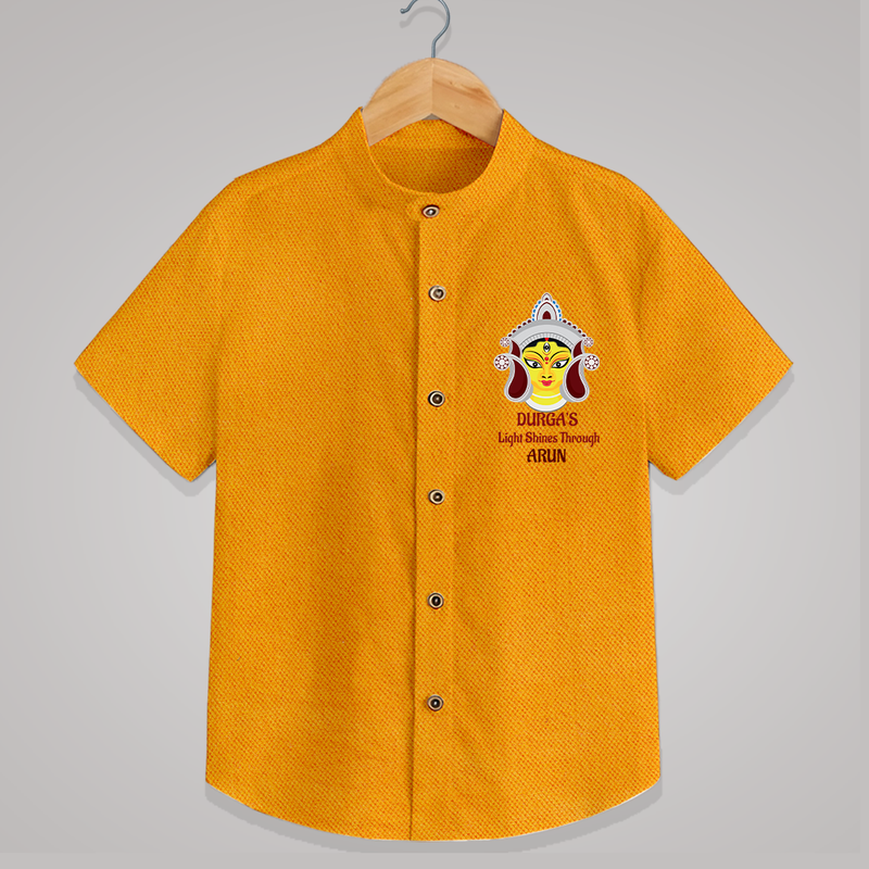 Durga's Light Shines Through - Customized Shirt For Kids - CHROME YELLOW - 0 - 6 Months Old (Chest 23")