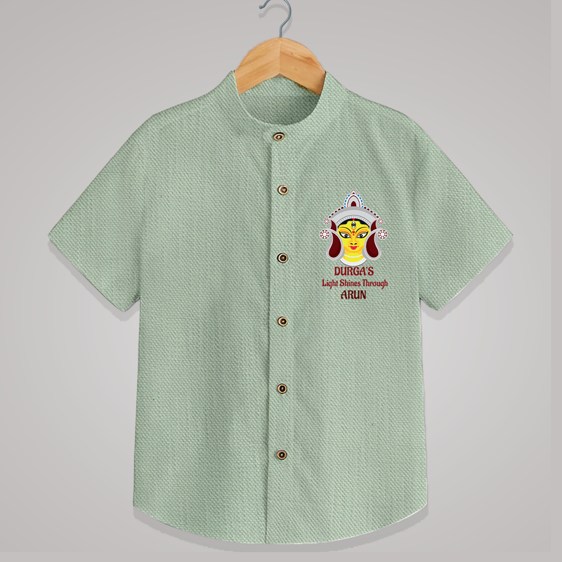 Durga's Light Shines Through - Customized Shirt For Kids - MINT GREEN - 0 - 6 Months Old (Chest 23")