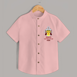 Durga's Light Shines Through - Customized Shirt For Kids - PEACH - 0 - 6 Months Old (Chest 23")