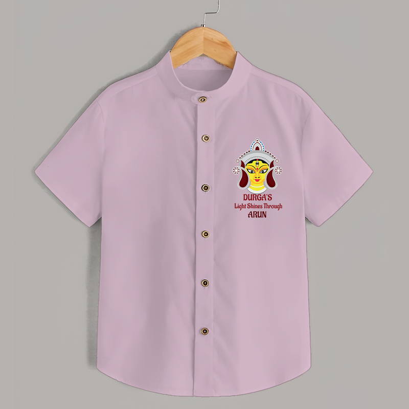 Durga's Light Shines Through - Customized Shirt For Kids - PINK - 0 - 6 Months Old (Chest 23")