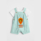 Durga's Power - Customized Dungaree Set For Kids - ARCTIC BLUE - 0 - 5 Months Old (Chest 18")