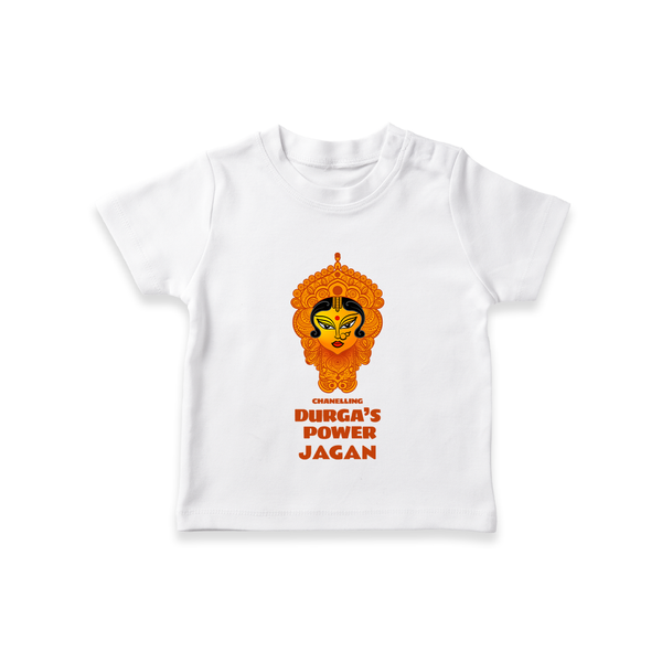 Durga's Power - Customized T-Shirt For Kids - WHITE - 0-5 Months Old (Chest 17")