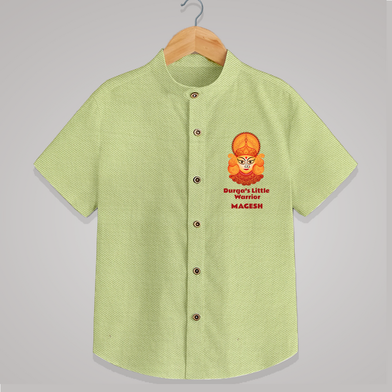 Durga's Little Warrior - Customized Shirt For Kids - PASTEL GREEN - 0 - 6 Months Old (Chest 23")