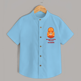 Durga's Little Warrior - Customized Shirt For Kids - SKY BLUE - 0 - 6 Months Old (Chest 23")