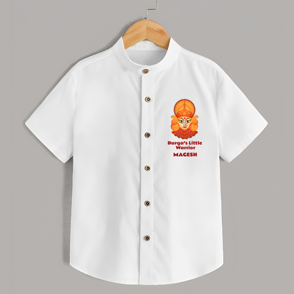 Durga's Little Warrior - Customized Shirt For Kids - WHITE - 0 - 6 Months Old (Chest 23")