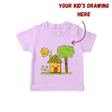 Custom Kids Drawing T-shirt | Unique T-shirt with Printable Kids Artwork - LILAC - 0-5 Months Old (Chest 17")