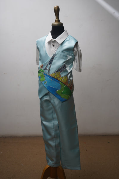 Little Explorer World Tour Waistcoat Set - Boy Kid