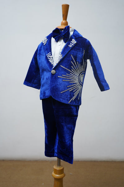 Royal Blue Velvet Suit -Boy Kid