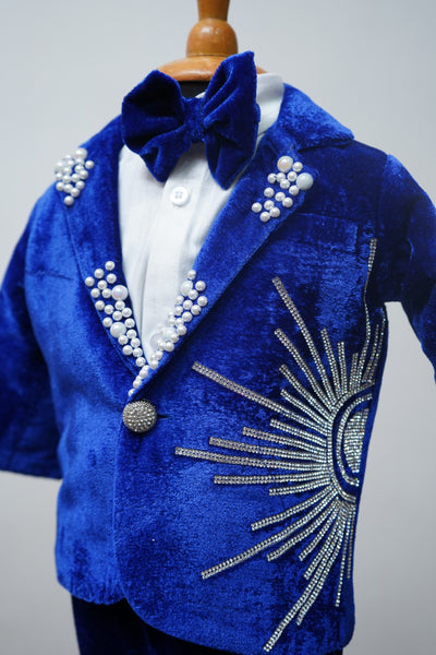 Royal Blue Velvet Suit -Boy Kid