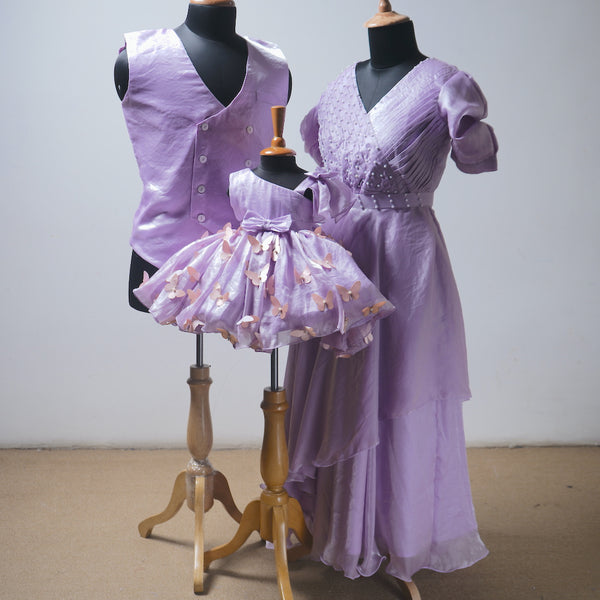 Family Matching Dress Father Mother Daughter Dresses First