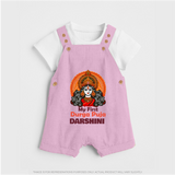 My First Durga Puja Divine Goddess Dungaree - BABY PINK - 0 - 5 Months Old (Chest 18")
