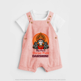 My First Durga Puja Divine Goddess Dungaree - PEACH - 0 - 5 Months Old (Chest 18")