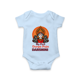 My First Durga Puja Divine Goddess Romper - BABY BLUE - New Born (Chest 14")