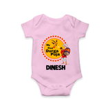 My First Durga Puja Festive Warrior Goddess Romper - BABY PINK - New Born (Chest 14")