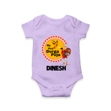 My First Durga Puja Festive Warrior Goddess Romper - LILAC - New Born (Chest 14")