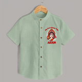 My Little Durga Puja Star Shirt | Custom Baby Shirt for Navratri Celebration - MINT GREEN - 0 - 6 Months Old (Chest 23")