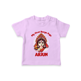 My Little Durga Puja Star Tshirt | Custom Baby Tshirt for Navratri Celebration - LILAC - 0-5 Months Old (Chest 17")