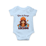 Ghar Ki Durga Divine Goddess Romper - BABY BLUE - New Born (Chest 14")