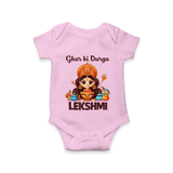 Ghar Ki Durga Divine Goddess Romper - BABY PINK - New Born (Chest 14")