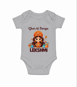 Ghar Ki Durga Divine Goddess Romper - GREY - New Born (Chest 14")