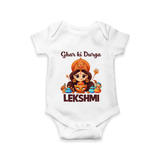 Ghar Ki Durga Divine Goddess Romper - WHITE - New Born (Chest 14")