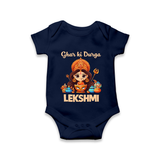Ghar Ki Durga Divine Goddess Romper - NAVY BLUE - New Born (Chest 14")