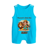 Navratri's Little Star Romper Suit / Sleeveless Romper | Custom Baby Romper Suit / Sleeveless Romper for Festival Celebration - SKY BLUE - 0 - 5 Months Old (Chest 18")