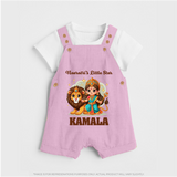 Navratri Little Star Goddess Dungaree - BABY PINK - 0 - 5 Months Old (Chest 18")