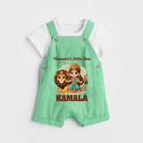 Navratri Little Star Goddess Dungaree - GREEN - 0 - 5 Months Old (Chest 18")
