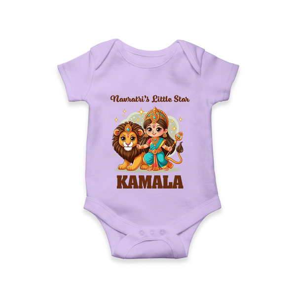 Navratri Little Star Goddess Romper - LILAC - New Born (Chest 14")