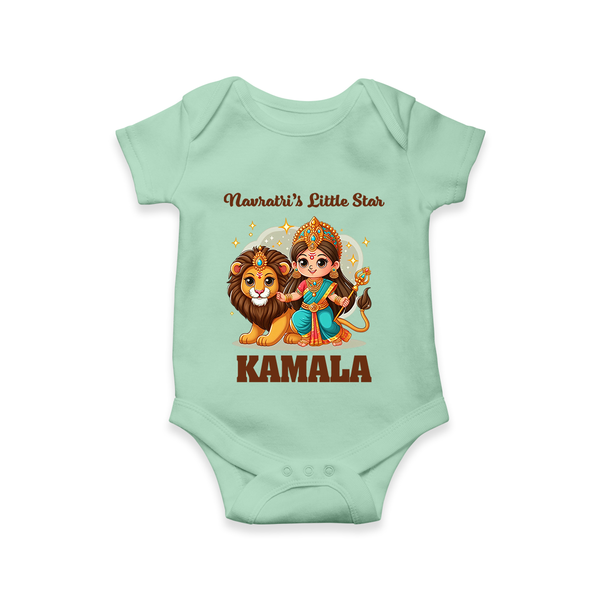 Navratri Little Star Goddess Romper - MINT GREEN - New Born (Chest 14")