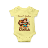 Navratri Little Star Goddess Romper - PASTEL YELLOW - New Born (Chest 14")