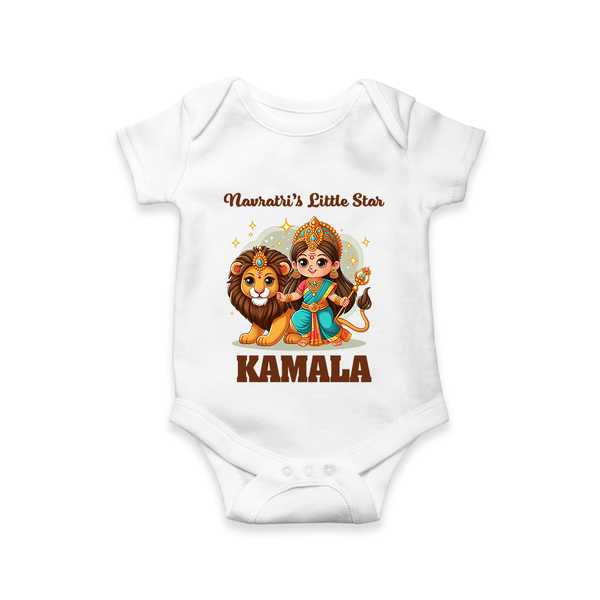 Navratri Little Star Goddess Romper - WHITE - New Born (Chest 14")