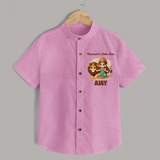 Navratri's Little Star Shirt | Custom Baby Shirt for Festival Celebration - BABY PINK - 0 - 6 Months Old (Chest 23")
