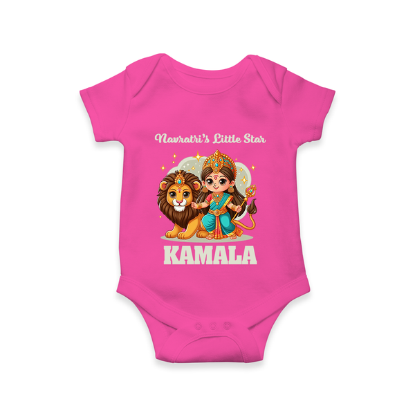Navratri Little Star Goddess Romper - HOT PINK - New Born (Chest 14")