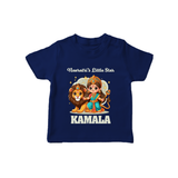 Navratri Little Star Goddess  T Shirt  - NAVY BLUE - 0-5 Months Old (Chest 17")
