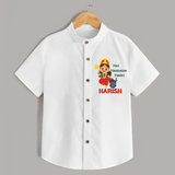 Mini Mahishasura Mardini Shirt | Personalized Baby Shirt for Little Warrior - WHITE - 0 - 6 Months Old (Chest 23")