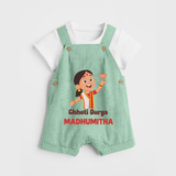Chhoti Durga Devotional Dungaree - MINT GREEN - 0 - 5 Months Old (Chest 18")