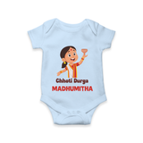 Chhoti Durga Devotional Romper - BABY BLUE - New Born (Chest 14")