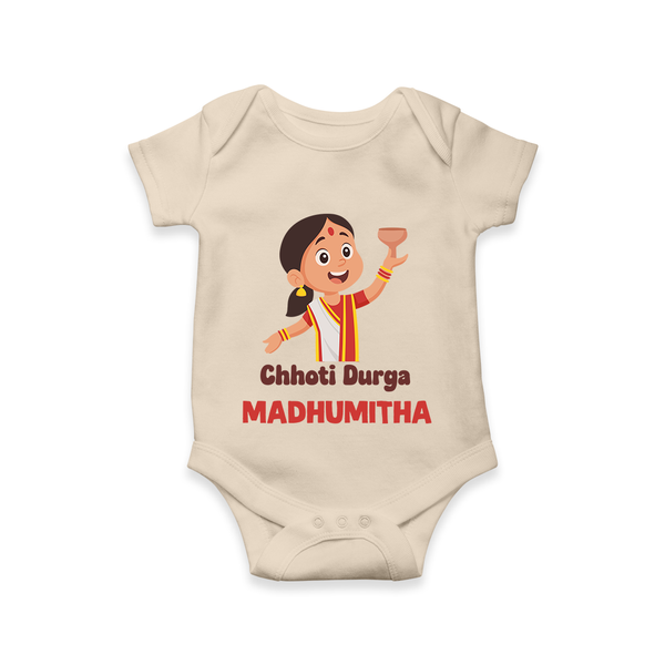 Chhoti Durga Devotional Romper - IVORY - New Born (Chest 14")