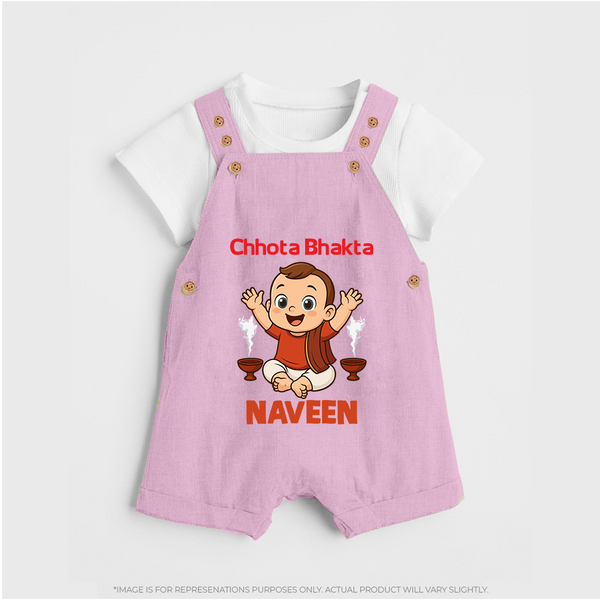 Little Bhakta Festive Dungaree - BABY PINK - 0 - 5 Months Old (Chest 18")