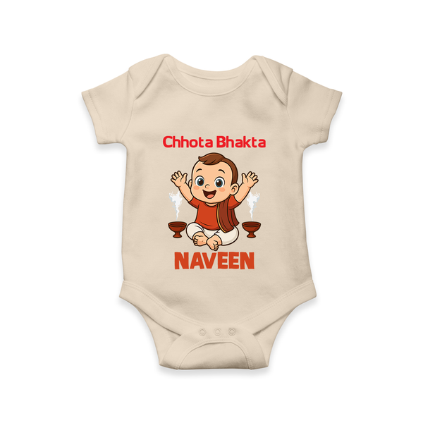 Little Bhakta Festive Romper - IVORY - New Born (Chest 14")