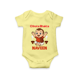 Little Bhakta Festive Romper - PASTEL YELLOW - New Born (Chest 14")