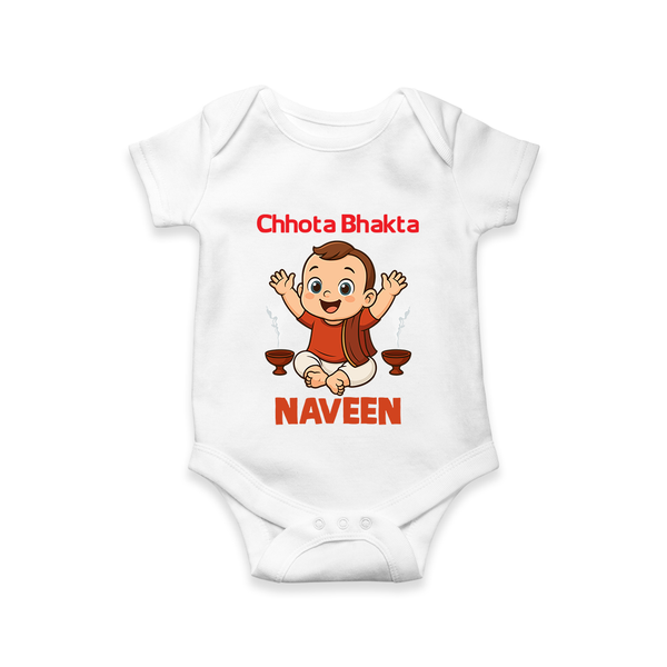 Little Bhakta Festive Romper - WHITE - New Born (Chest 14")