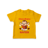 Little Bhakta Festive  T Shirt  - CHROME YELLOW - 0-5 Months Old (Chest 17")