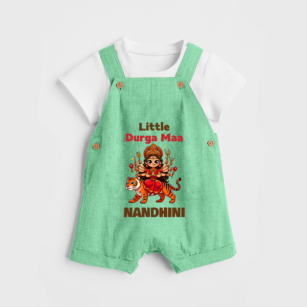 Little Durga Maa Tiger Rider Dungaree - GREEN - 0 - 5 Months Old (Chest 18")