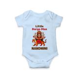 Little Durga Maa Tiger Rider Romper - BABY BLUE - New Born (Chest 14")