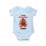 Little Durga Maa Romper | Personalized Baby Romper for Festival Spirit - BABY BLUE - New Born (Chest 14")