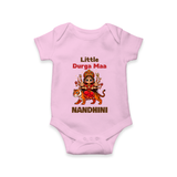 Little Durga Maa Tiger Rider Romper - BABY PINK - New Born (Chest 14")