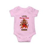 Little Durga Maa Romper | Personalized Baby Romper for Festival Spirit - BABY PINK - New Born (Chest 14")